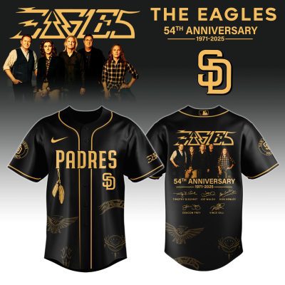 San Diego Padres MLB x The Eagles 54th Anniversary Tour Personalized Baseball Jersey For Fans