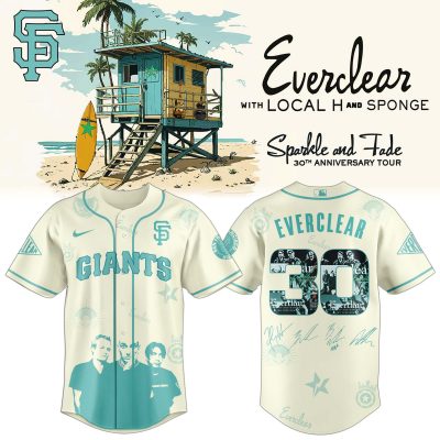 San Francisco Giants MLB x Everclear 30th Anniversary Tour Personalized Baseball Jersey For Fans