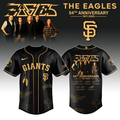 San Francisco Giants MLB x The Eagles 54th Anniversary Tour Personalized Baseball Jersey For Fans