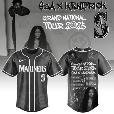 Seattle Mariners MLB x Kendrick Lamar x SZA Grand National Tour Personalized Baseball Jersey For Fans
