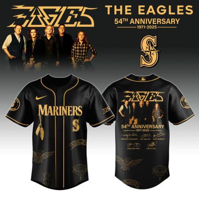 Seattle Mariners MLB x The Eagles 54th Anniversary Tour Personalized Baseball Jersey For Fans
