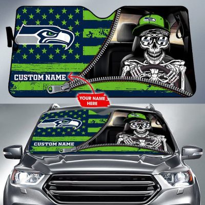 Seattle Seahawks Personalized Car Auto Windshield Sun Shade WSS1180