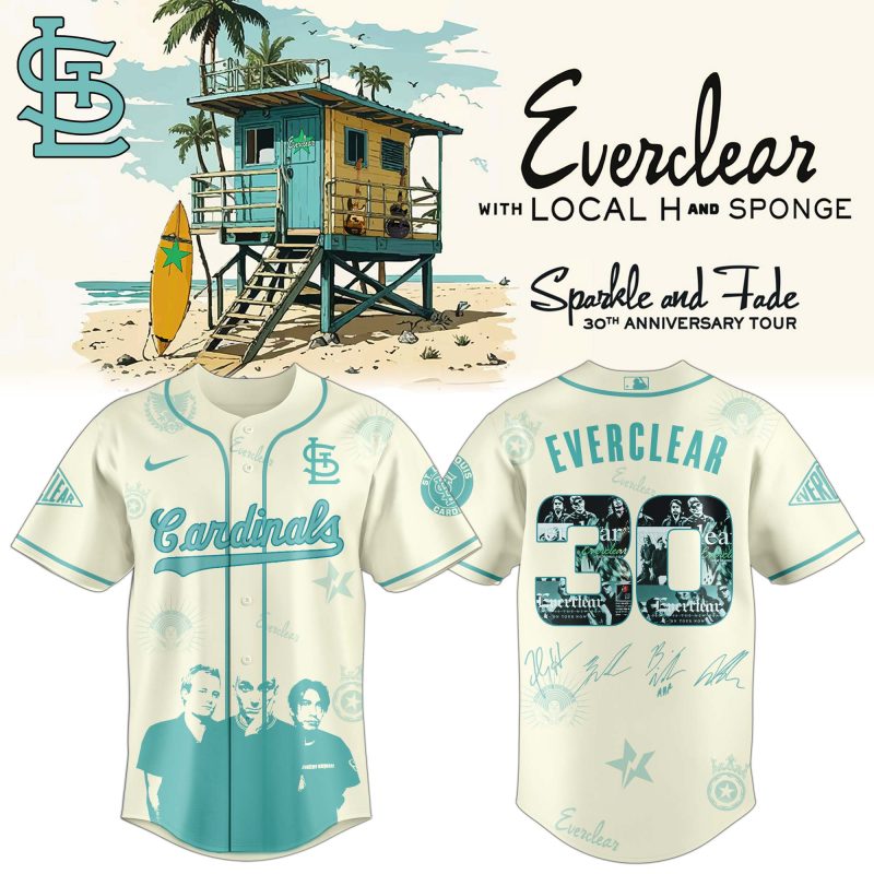 St. Louis Cardinals MLB x Everclear 30th Anniversary Tour Personalized Baseball Jersey For Fans