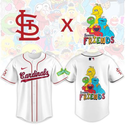 St. Louis Cardinals MLB x Sesame Street Night Personalized Baseball Jersey For Fans