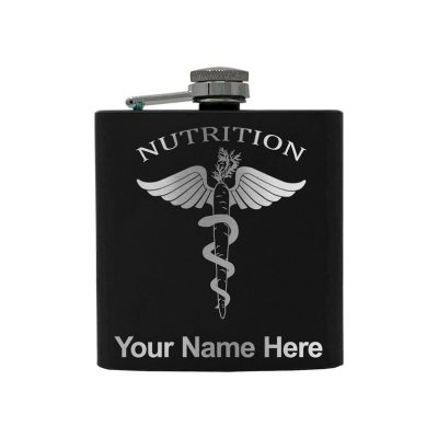 Stainless Steel Flask Nutritionist Personalized Engraving Included (Stainless Steel)