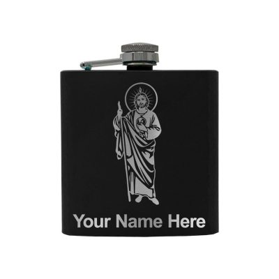 Stainless Steel Flask Saint Jude Personalized Engraving Included (Stainless Steel)