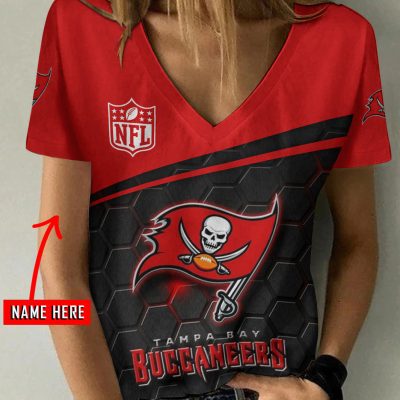 Tampa Bay Buccaneers Personalized V-neck Women T-shirt  VNT1463