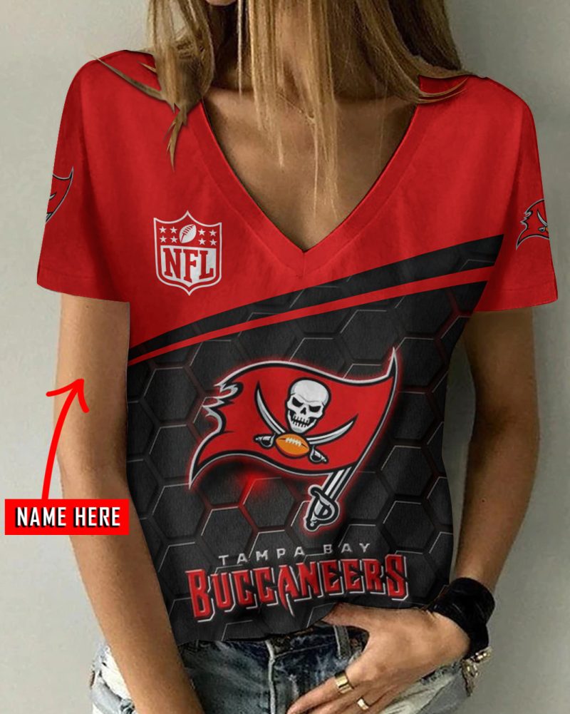 Tampa Bay Buccaneers Personalized V-neck Women T-shirt  VNT1463