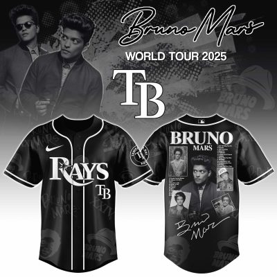 Tampa Bay Rays MLB x Bruno Mars at Park MGM Personalized Baseball Jersey For Fans