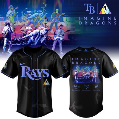 Tampa Bay Rays MLB x Imagine Dragons 17th Anniversary Tour Personalized Baseball Jersey For Fans