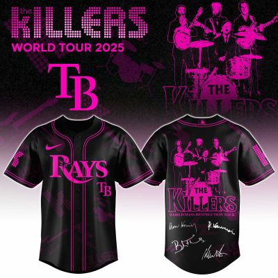Tampa Bay Rays MLB x The Killers 24th Anniversary Tour Personalized Baseball Jersey For Fans