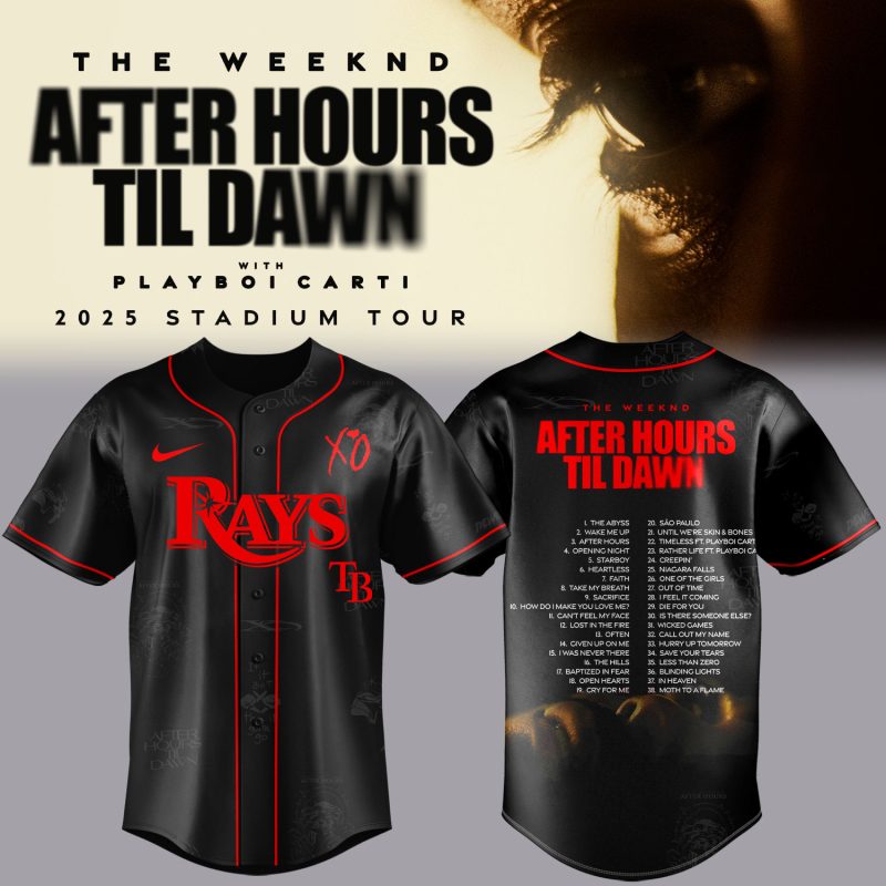 Tampa Bay Rays x The Weeknd After Hours Til Dawn 2025 Baseball Jersey