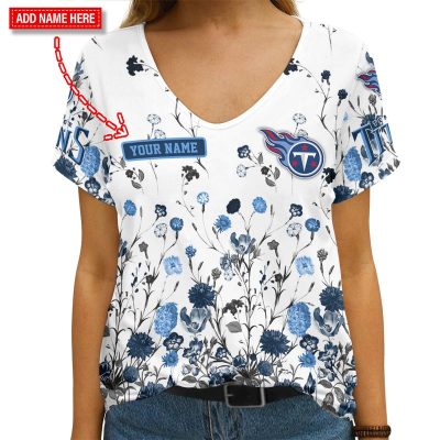 Tennessee Titans Personalized V-neck Women T-shirt VNT1473