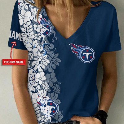 Tennessee Titans Personalized V-neck Women T-shirt VNT1477