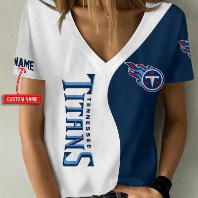 Tennessee Titans Personalized V-neck Women T-shirt VNT1479