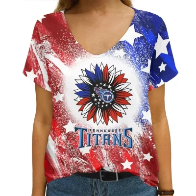 Tennessee Titans V-neck Women T-shirt VNT1474
