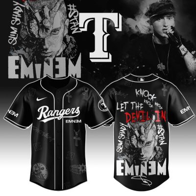 Texas Rangers MLB x Eminem Stans' To Launch In Theatres Worldwide Personalized Baseball Jersey For Fans