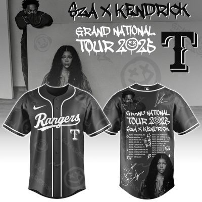 Texas Rangers MLB x Kendrick Lamar x SZA Grand National Tour Personalized Baseball Jersey For Fans