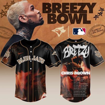 Toronto Blue Jays MLB x Chris Brown Breezy Bowl XX Stadium World Tour Personalized Baseball Jersey For Fans