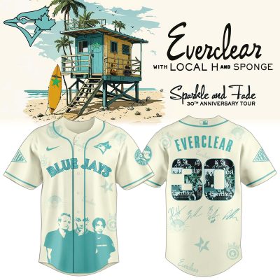 Toronto Blue Jays MLB x Everclear 30th Anniversary Tour Personalized Baseball Jersey For Fans