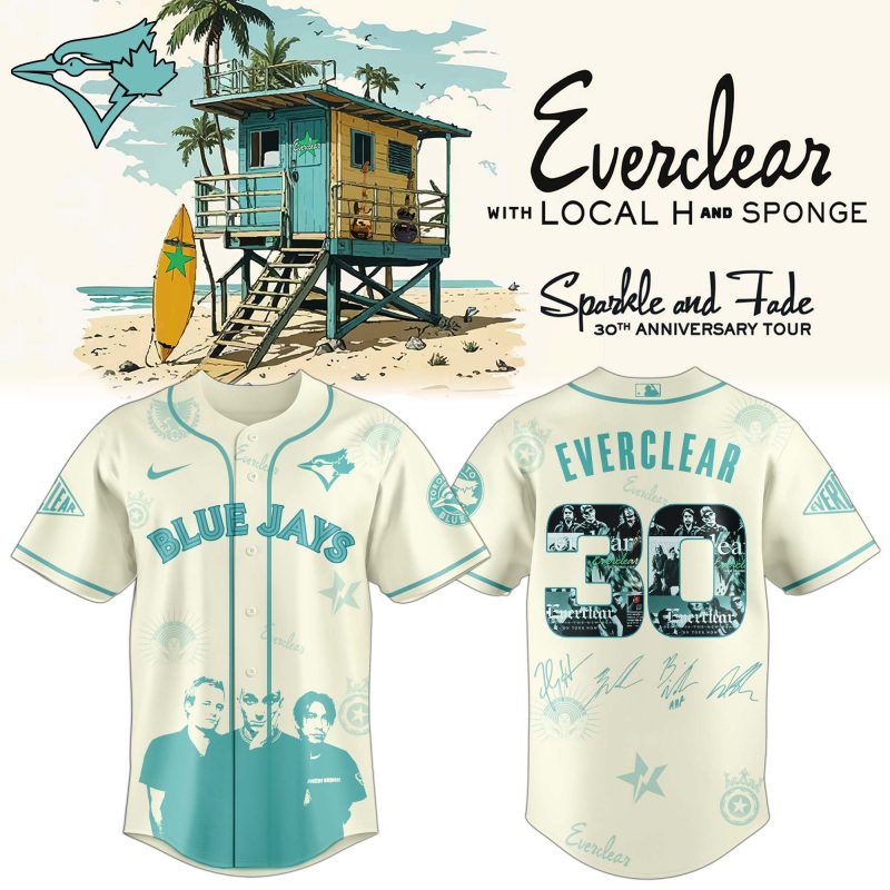 Toronto Blue Jays MLB x Everclear 30th Anniversary Tour Personalized Baseball Jersey For Fans