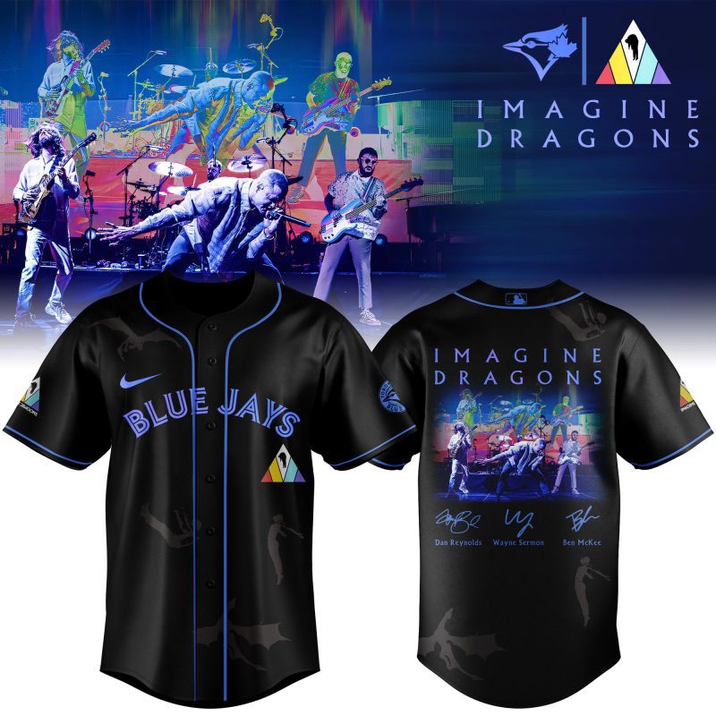 Toronto Blue Jays MLB x Imagine Dragons 17th Anniversary Tour Personalized Baseball Jersey For Fans