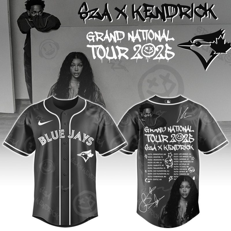 Toronto Blue Jays MLB x Kendrick Lamar x SZA Grand National Tour Personalized Baseball Jersey For Fans