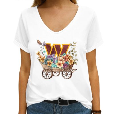 Washington Commanders V-neck Women T-shirt  VNT1486