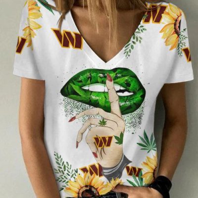 Washington Commanders V-neck Women T-shirt  VNT1488