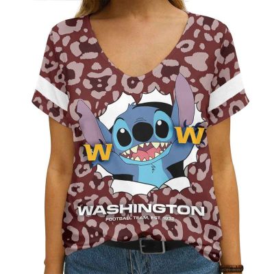Washington Commanders V-neck Women T-shirt VNT1491