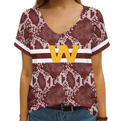 Washington Commanders V-neck Women T-shirt VNT1494