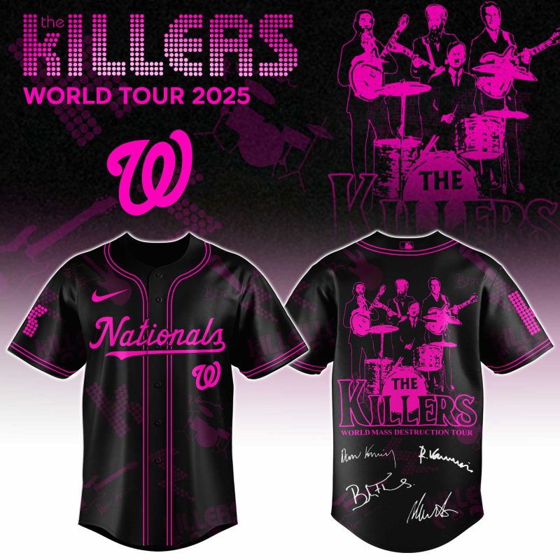 Washington Nationals MLB x The Killers 24th Anniversary Tour Personalized Baseball Jersey For Fans