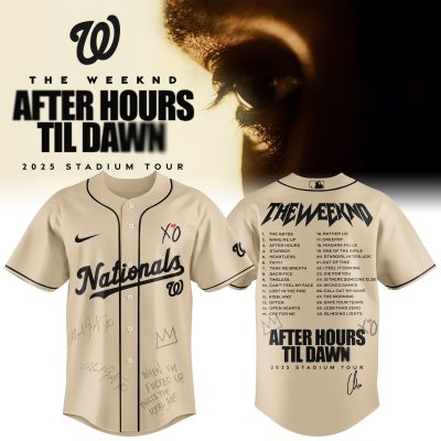 Washington Nationals MLB x The Weeknd After Hours Til Dawn Personalized Baseball Jersey For Fans