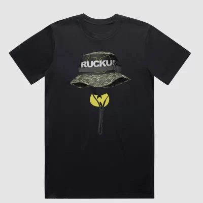 Wu-Tang Clan T-Shirt Ruckus Camo Hat Graphic Rap Hip Hop Tee Men Women T-Shirt