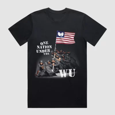 Wu-Tang Clan Tour T-Shirt One Nation Under the Wu Flag Rap Hip Hop T-Shirt